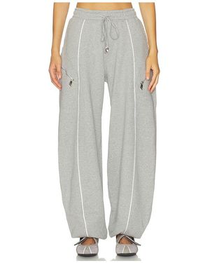 The Attico Fleece Pant - Gray