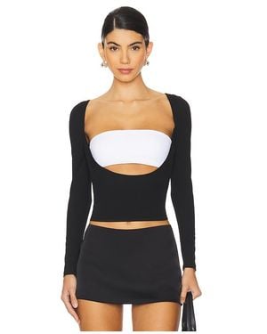 ALL THE WAYS Rocco Cut Out Top - Black
