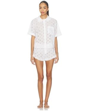 Polo Ralph Lauren Intimates Short Sleeve Short Pajama Set - White