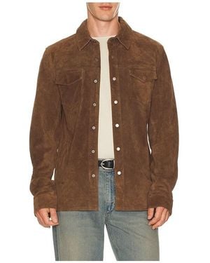 AllSaints Sully Suede Shirt Jacket - Brown