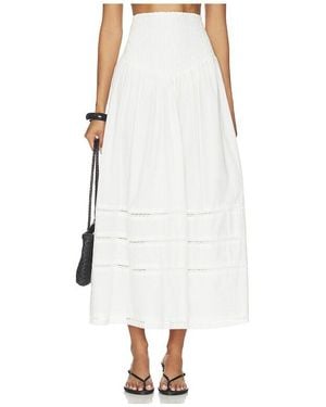 WeWoreWhat Smocked Maxi Skirt - White
