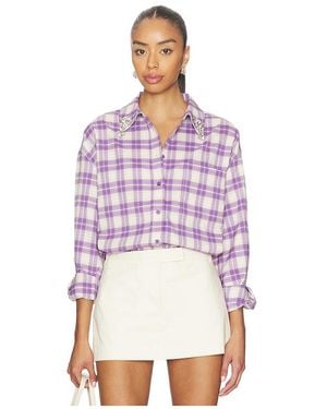 Essentiel Antwerp Juices Oversized Shirt En Color Lavanda Talla (También En M, S, Xs) - Blanco