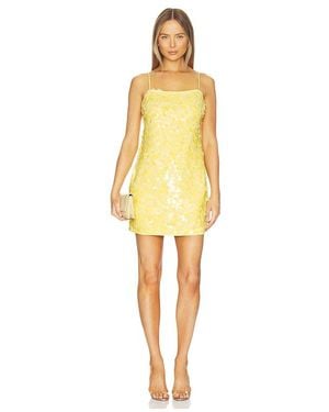 MILLY Izel Colette Sequin Mini Dress - Yellow