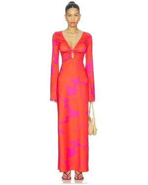 Eywasouls Malibu Diana Bell Dress - Red