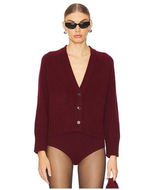 W. Cashmere Emily Cardigan - Red