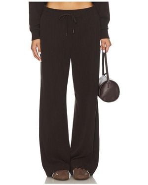 Beyond Yoga Breathe Easy Ribbed Wide Leg Pant - Black
