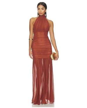 SER.O.YA Selina Mesh Dress - Red