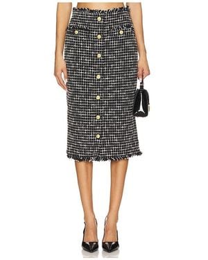 L'Agence Falda Midi Con Broche De Presión Tai En Color Negro Talla En