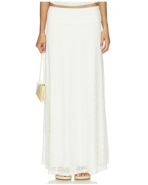 Seven Wonders Samirah Low Waisted Lace Maxi Skirt - White