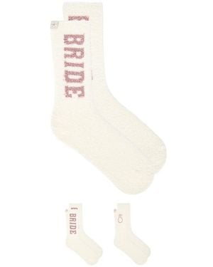 Barefoot Dreams Socken-Set Cozychic Bridal Sock Set - Weiß