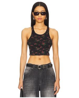 Alexander Wang Cropped Classic Racer Tank - Black