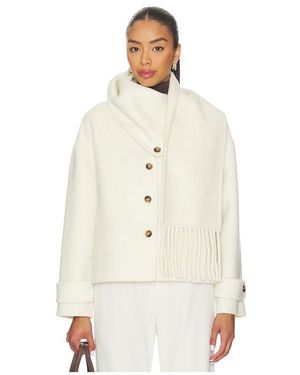 Line & Dot Jacke Mit Schal Sofia - Natur