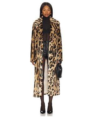 Show Me Your Mumu Miss Cindy Faux Fur Overcoat - Multicolour