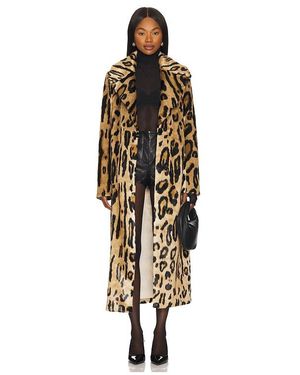 Show Me Your Mumu Miss Cindy Faux Fur Overcoat - Multicolor