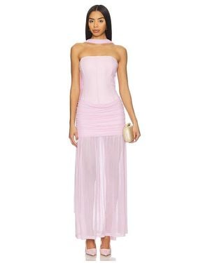 Runaway the Label Lillie Corset Maxi Dress - White