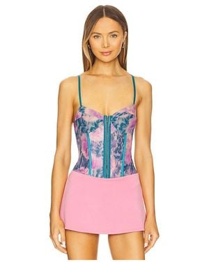 Free People X Intimately Printed Night Rhythm Bodysuit - Pink