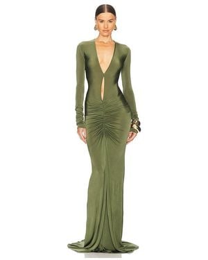 Helsa Natasha Ruched Dress - Green