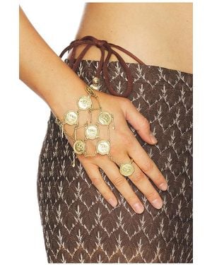 ALÉMAIS Le Jardin Coin Hand Piece Bracelet - White