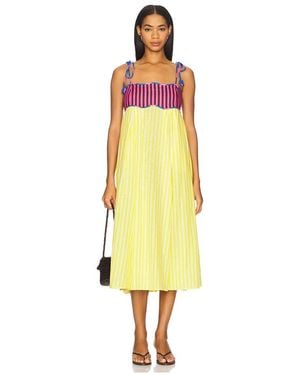 Celiab Vestido Midi Lola En Talla En - Amarillo