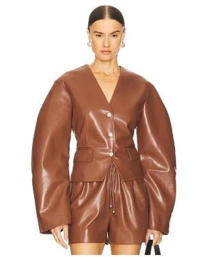 Nanushka Kiyo Blazer - Brown