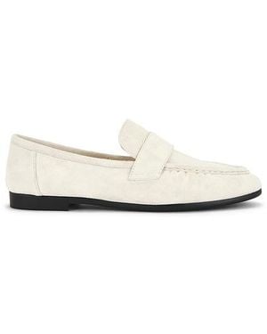 Black Suede Studio Loafers Arrow - Weiß