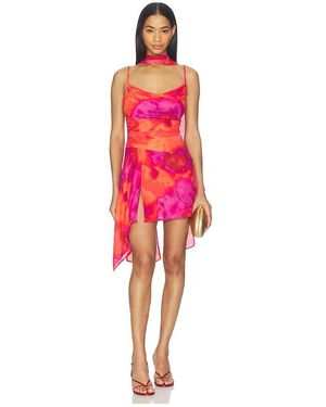 Runaway the Label Alora Scoop Neck Mini Dress - Red