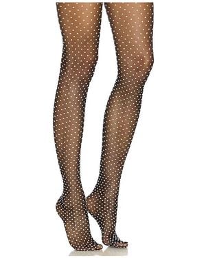 Wolford Medias Satin Touch Dots En Color Negro Talla (También En Xs) - Marrón