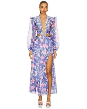PATBO Amaryllis Long Sleeve Beach Dress - Blau