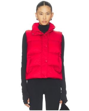 Beyond Yoga Big Cozy Puffer Vest - Red