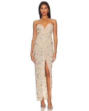 Camila Coelho Tonia Embellished Maxi Dress - Natural