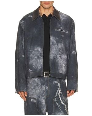 we11done Trompe 'Oeil Denim Jacket - Gray