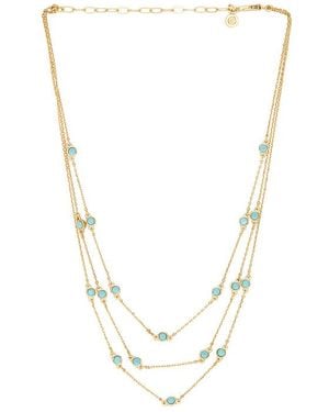 Ettika Crystal Dot Layered Necklace - White