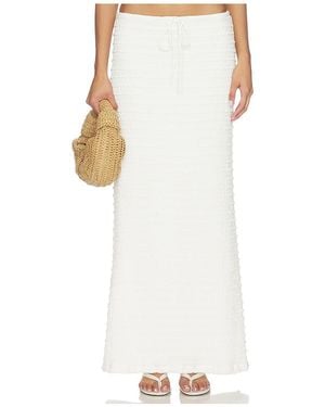 Seven Wonders Adalee Ruffle Texture Maxi Skirt - White