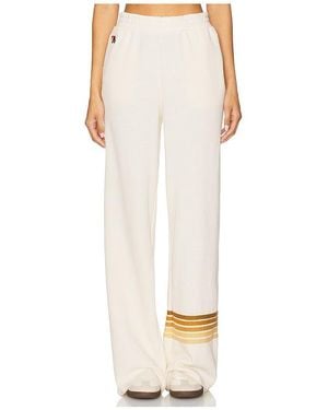 Aviator Nation Pantalón Deportivo Rugby Stitch En Color Crema Talla En - Blanco