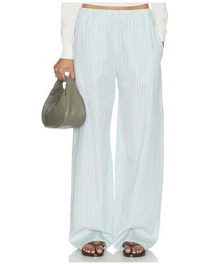 Leset Yoshi Stripe Wide Leg Pant - White
