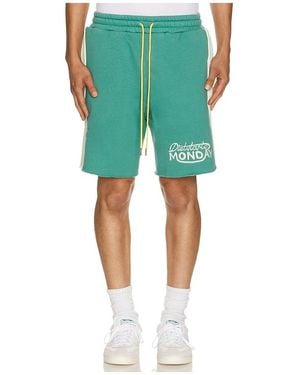 DIET STARTS MONDAY Fleece Panel Shorts - Green
