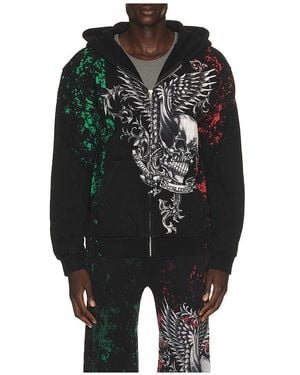 Affliction X Fuerza Regida Crazyz Zip Hoodie - Black