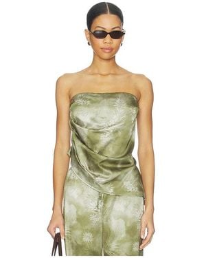 SNDY'S Lyra Print Top - Green