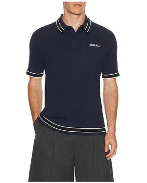 Khalhon Varsity Tipped Rib Polo En Color Azul Talla (También En M, Xl/1X, Xxl/2X)