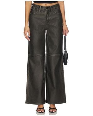 GOOD AMERICAN Good Skate Faux Leather Trousers - Black