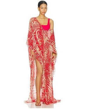 Skims Sheer Long Kaftan - Red