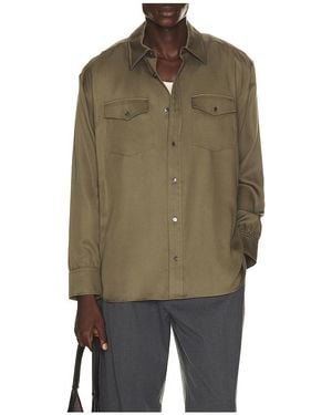 Jonathan Simkhai Carter Refined Workwear Shirt - Green