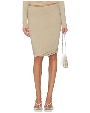 James Perse Melange Jersey Skirt - Natural