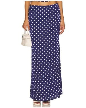 MORE TO COME Annie Maxi Skirt - Blue