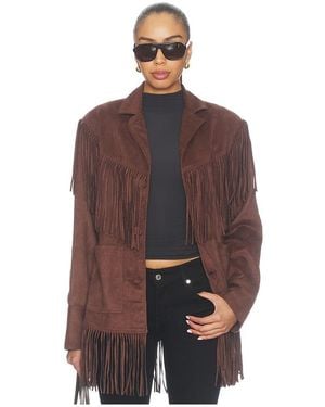Lovers + Friends Salley Faux Suede Jacket - Brown