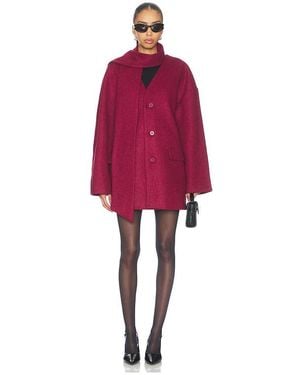ALL THE WAYS Stevie Scarf Coat - Red