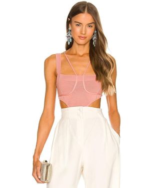 Michael Costello X Revolve Kameron Knit Bodysuit - Pink