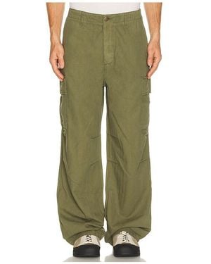Palmes Herringbone Cargo Trousers - Green