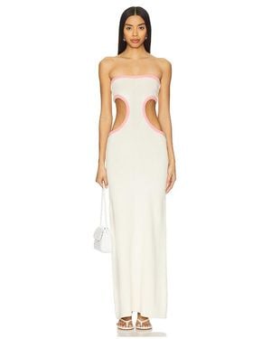 Cin Cin Empire Knit Dress - White