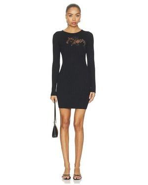 Fleur du Mal Vestido De Punto Guipur Con Encaje En Color Negro Talla (También En M, S, Xs)